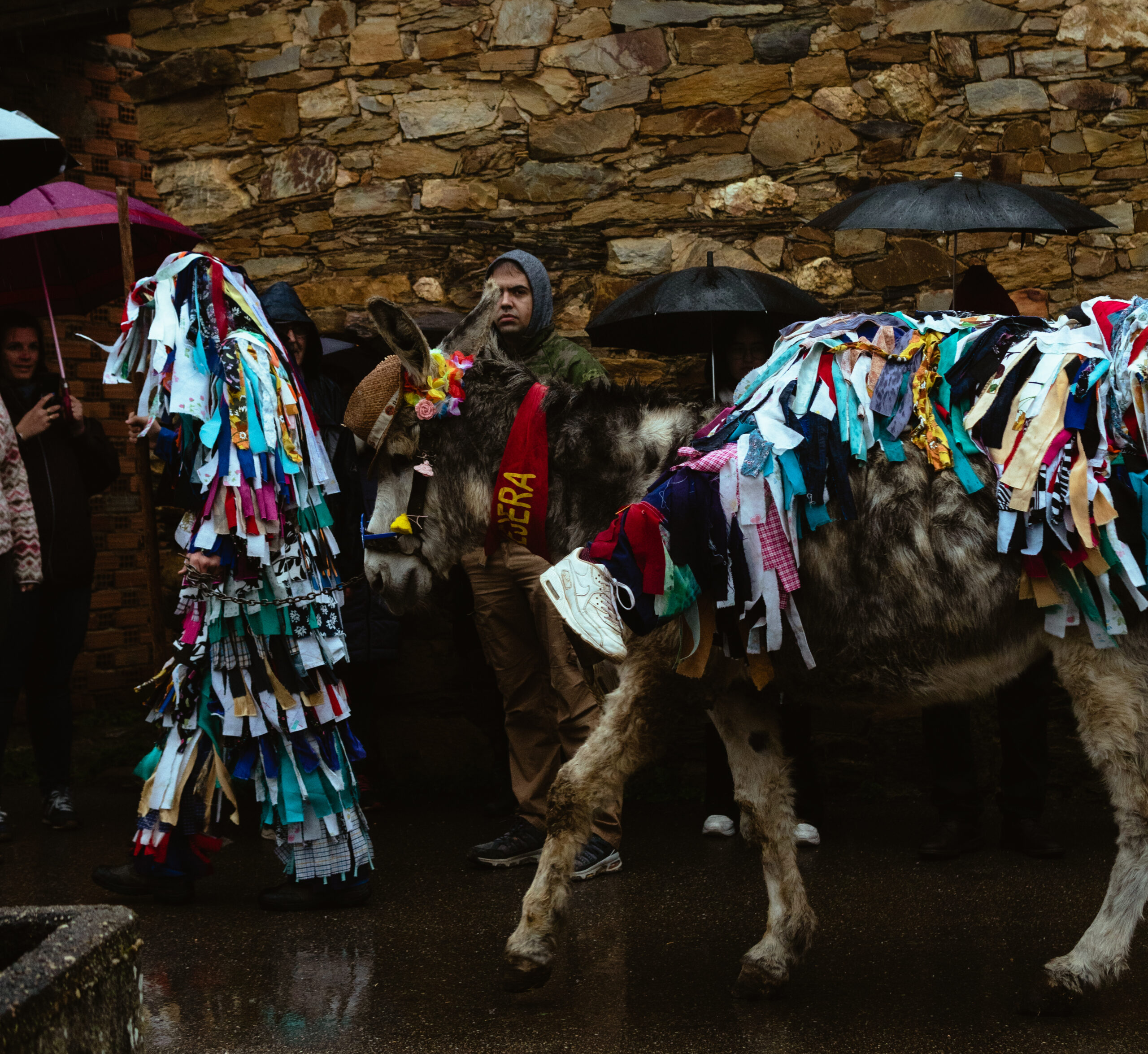 Atuendo de El Ciego en Los Cencerrones de Abejera